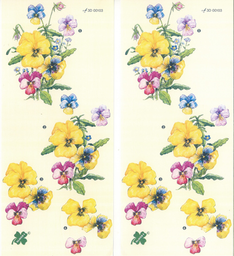 Pansies Pack of 2 designs - C0343