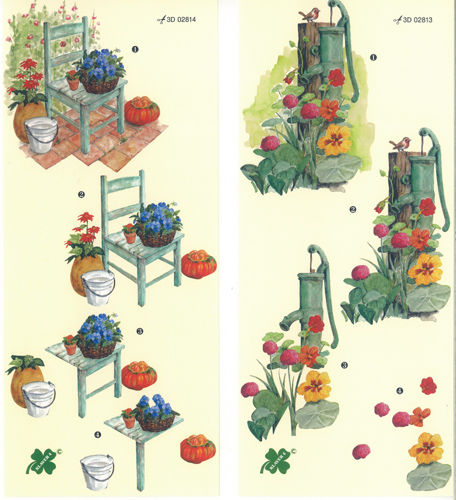 Chair and Water Pump Pack of 2 designs - C0349