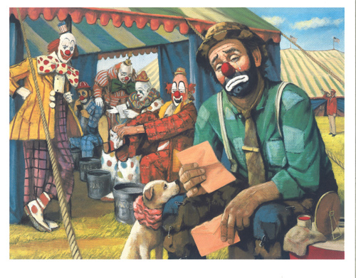 Clown Dear Emmett Size 8 x 6 - C0443