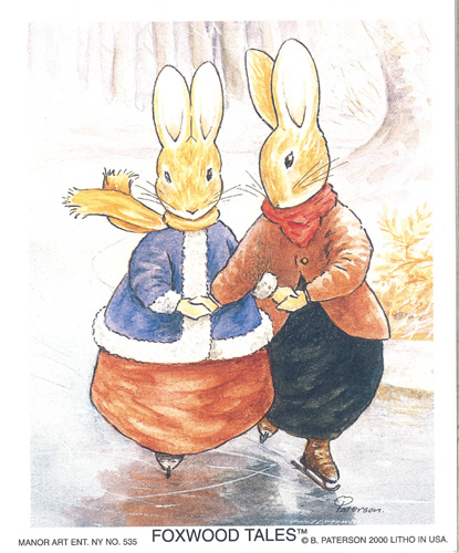 Foxwood Tales Rabbit Skaters Pack of 6 Size 5 x 6 - C0472