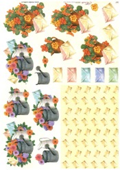 Watering Can and Flowers - E527N