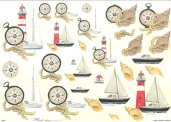 Lighthouse and Sailing Boat - E607