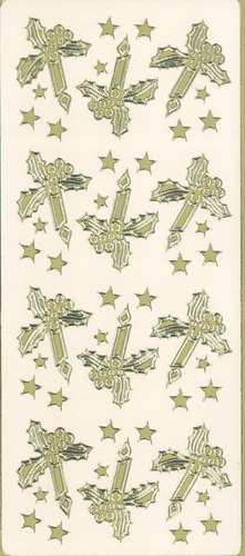 Holly and Candles Gold - T03