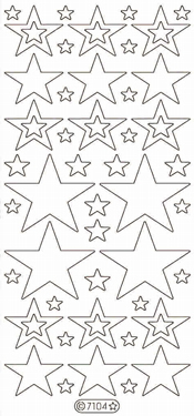 Starform Peel Offs 7104 Velvet Stars Colour: White - TV005W