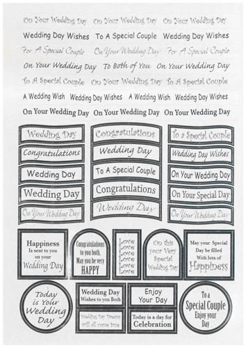 Banner Diecut Wedding in Silver - WGD015
