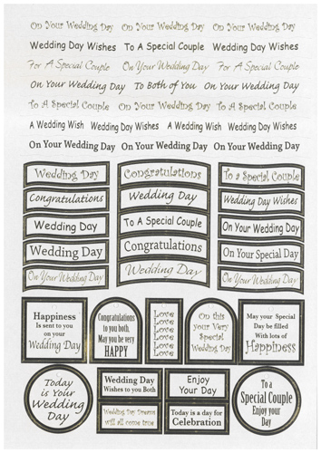 Banner Diecut Wedding in Gold - WGD02G