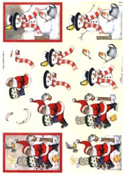 Santa Snowman - X129
