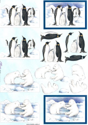 Polar Bear & Penguins - X147