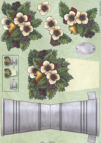 Christmas Roses and Berries ; - X17N