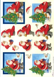 Santa by the Tree - X236