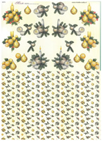 Baubles And Candles 3 small designs with Background Paper - X273