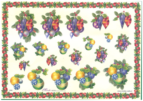 Step by Steps 4 designs Christmas Baubles - X308