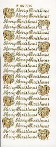 021G-Peel Merry Christmas & Santa Gold - DD2706