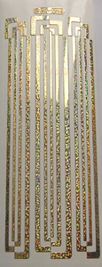 078G-Peel Straight lines and corners Holographic Gold -XP6573