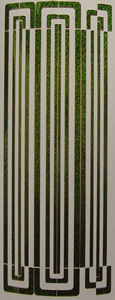 078GR-Peel Straight Lines and Corners Holographic Green -XP6573