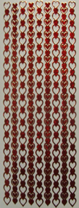 Heart Borders Holographic Red - 117R-Peel