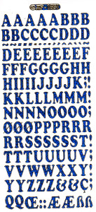 118B-Peel Capital Letters Holographic Blue - XP1551
