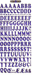 118PU-Peel Capital Letters Holographic Purple - XP1551