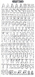 118ST-Peel Capital Letters Silver Transparent -XP1551