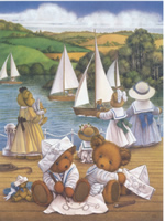 Upstairs and Downstairs Bears Day Sailing 10 x 8 Pack of 6 Prints - 1234158