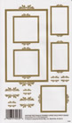 EZ Rub On Vintage Rectangle Large Frames Gold - 1254GDROY