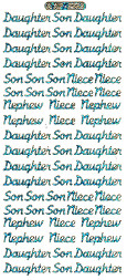 Daughter Son Nephew Niece Holographic Sky Blue - 129SB-Peel