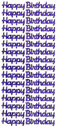 Happy Birthday Holographic Purple - 149PU-Peel