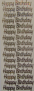 Happy Birthaday holographic Silver - 149S-Peel
