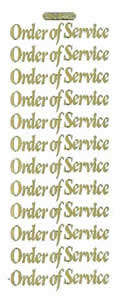 Order of Service Gold - 173G-Peel