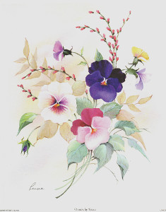 Pansies Pack of 5 Prints Print Size 10 x 8 - 1808