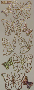 186ST-Peel Butterflies Silver Transparent - XP5801