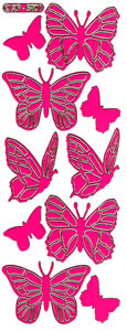 186SC-Peel Butterflies Colour: Soft Cerise - XP5801