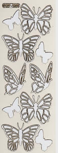 186SW-Peel Butterflies Colour: Soft White - XP5801