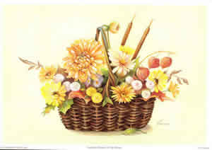 Reina Autumn Flowers 2 Pack of 5 Prints Size 10 x 8 - 1871