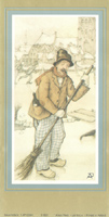 Anton Pieck The Sweeper packs of 6 prints Size 3 x 5 - 1940
