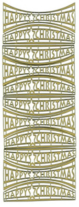Happy Christmas on a Banner Gold - 212G-Peel