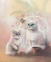 Kittens With Butterfly 51143 Print Size 10 x 8 - 2144