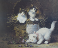Basket of Mischief Cats 117 Print Size 10 x 8 - 2483