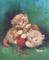 Kittens with Wool 51621 Print Size 10 x 8 - 2155
