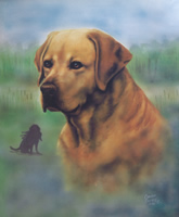 Yellow Lab Dog 473 Print Size 10 x 8 - 2175