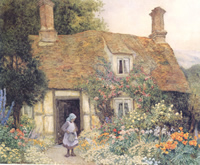 Hebacious Border Cottage 133 Print Size 10 x 8 - 2190