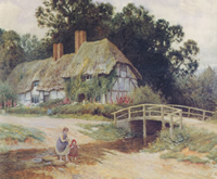 Crossing By Ford Cottage 137 Print Size 10 x 8 - 2195