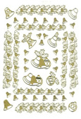 228G-Peel 3D Christmas Bells and Borders Gold -3DS8087