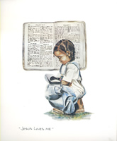 Jesus Loves Me 958 Print Size 10 x 8 - 2373