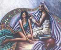 Lady and Braids 2009 Print Size 10 x 8 - 2380