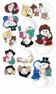 Kitty Snowman Rub On - 242LAN