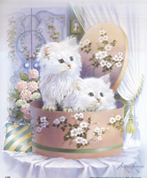 Kittens in Hat Box 2005 Print Size 10 x 8 - 2454