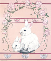 White Bunnies Rabbits 50741 Print Size 10 x 8 - 2460