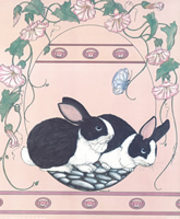 Black and White Rabbits 50742 Print Size 10 x 8 - 2461