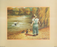 Girl With Ducks 51175 Print Size 10 x 8 - 2471